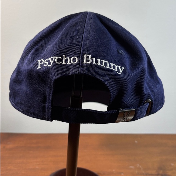 Psycho Bunny Dark Blue Cap Hat with Embroider Logo Man One Size Classic Fit - Picture 3 of 12